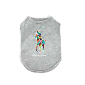 ralph lauren dog tank top gray front view