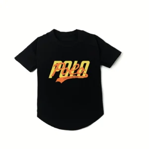 ralph lauren dog t-shirt black front view