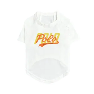 ralph lauren dog t-shirt white front view