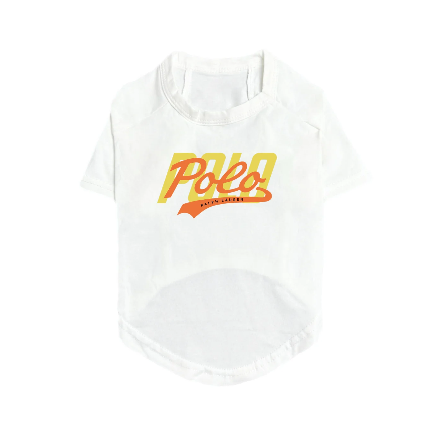 ralph lauren dog t-shirt white front view