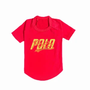 ralph lauren dog t-shirt red front view