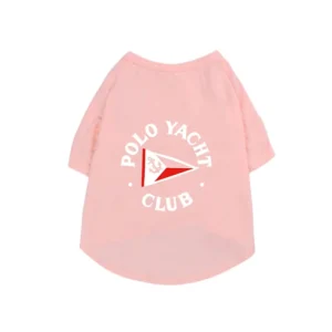 ralph lauren dog t-shirt pink back view