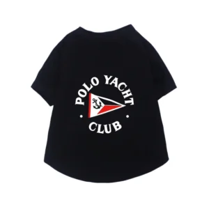 ralph lauren dog t-shirt black back view