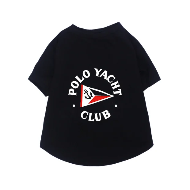 ralph lauren dog t-shirt black back view