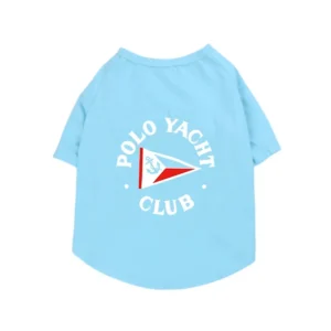 ralph lauren dog t-shirt light blue back