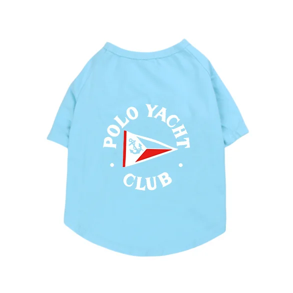 ralph lauren dog t-shirt light blue back