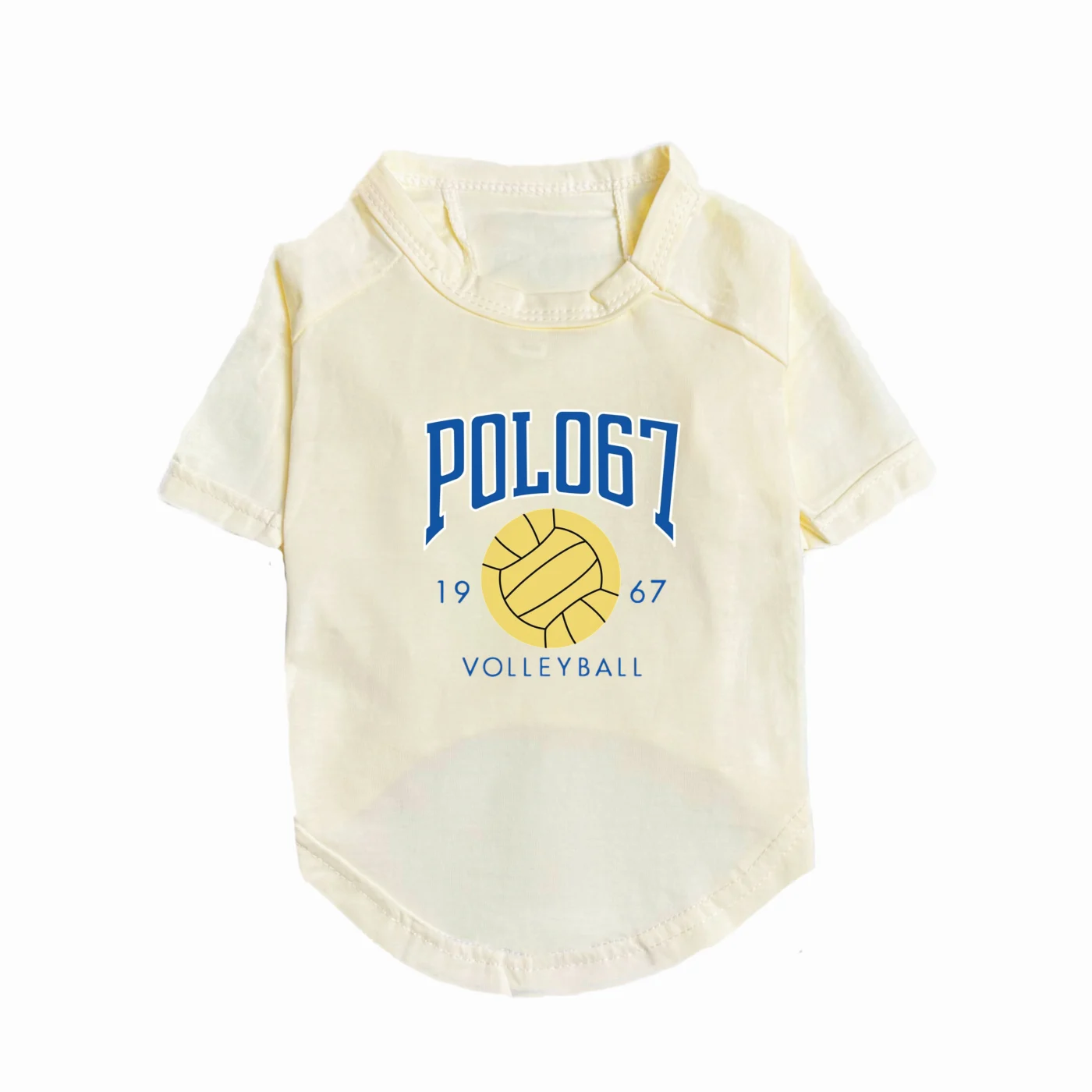 ralph lauren dog t-shirt cream white front
