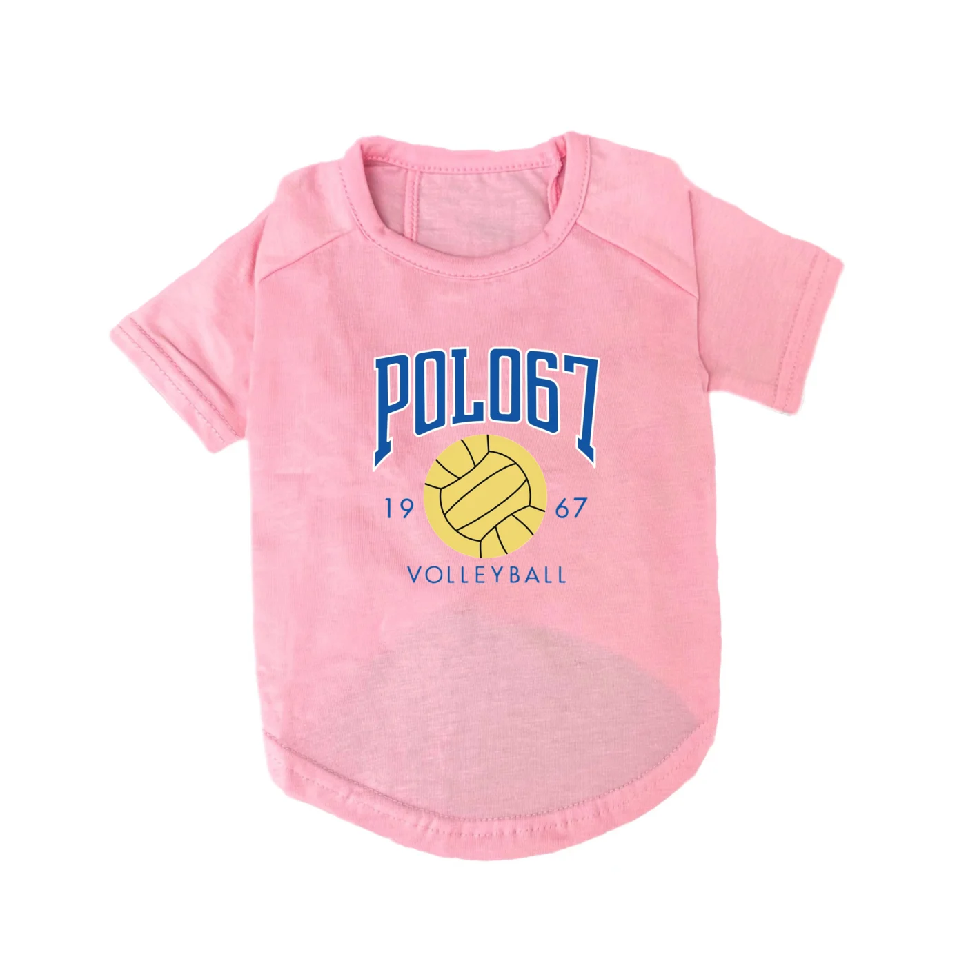 ralph lauren dog t-shirt pink front view