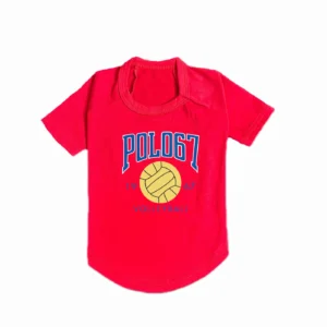 ralph lauren dog t-shirt red front view