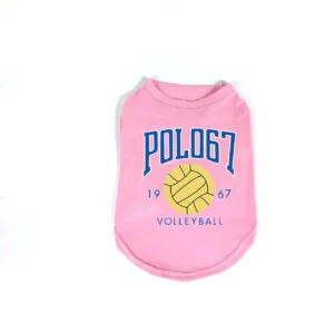 ralph lauren dog tank top pink front view