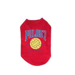 ralph lauren dog tank top red front view