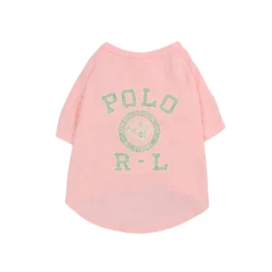 ralph lauren dog t-shirt pink back view