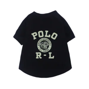 ralph lauren dog t-shirt black back view