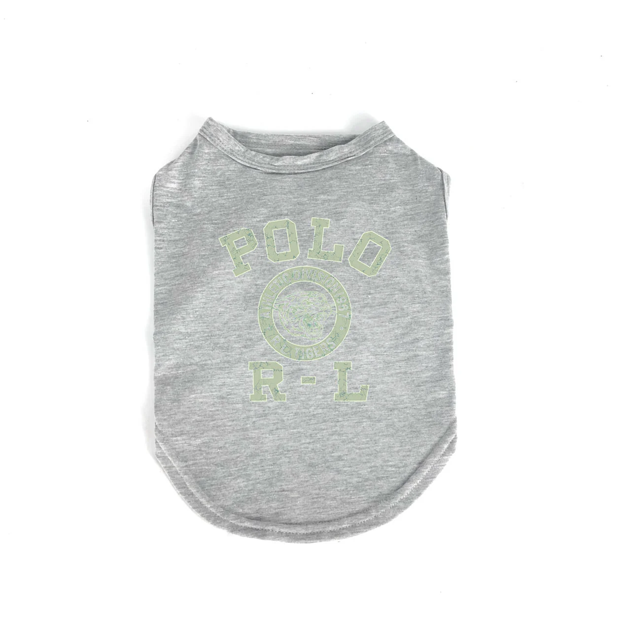 ralph lauren dog tank top gray front