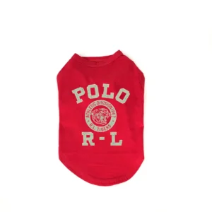 ralph lauren dog tank top red front