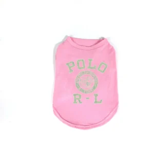 ralph lauren dog tank top pink front