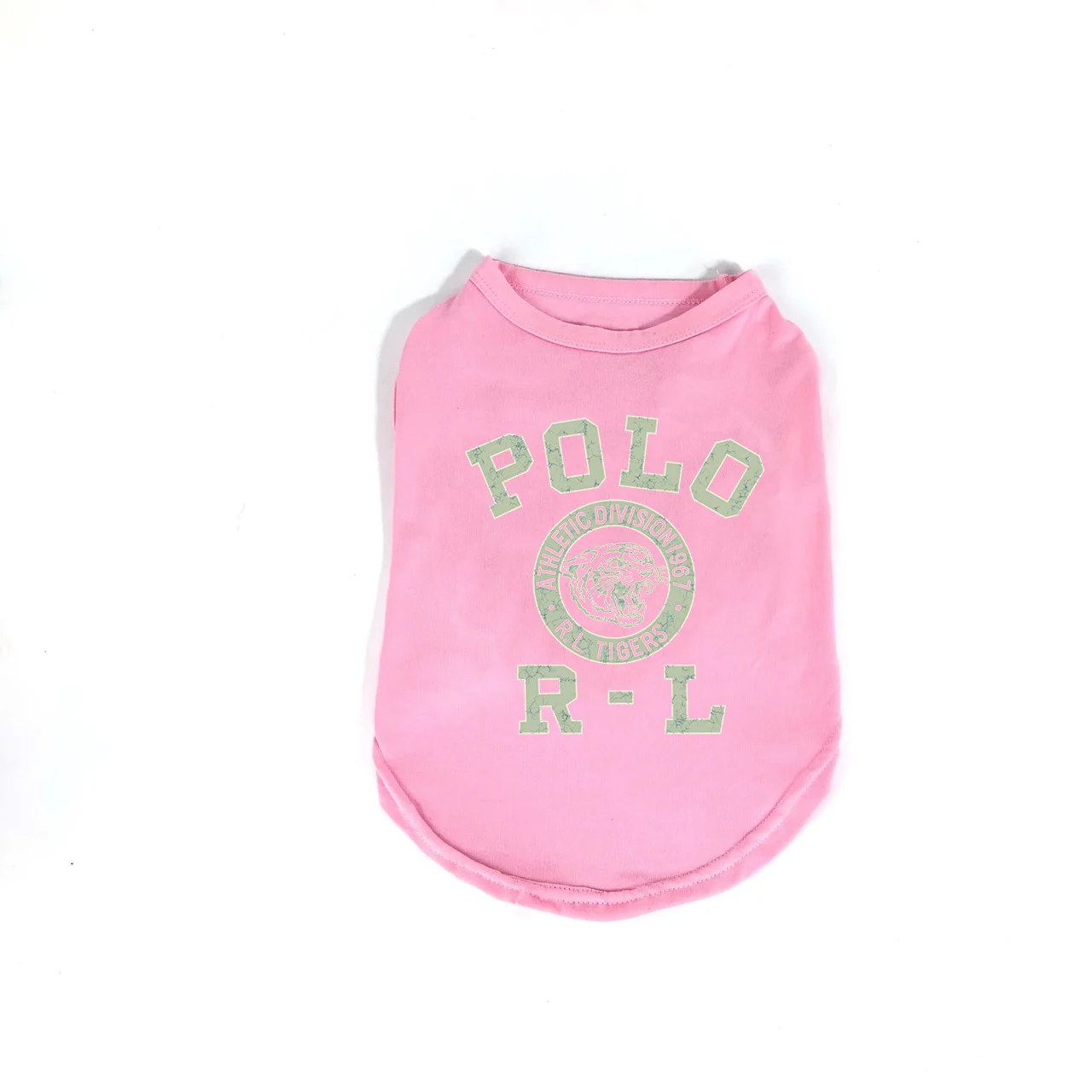 ralph lauren dog tank top pink front