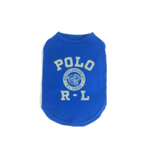 ralph lauren dog tank top blue front