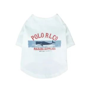ralph lauren dog t-shirt white back view