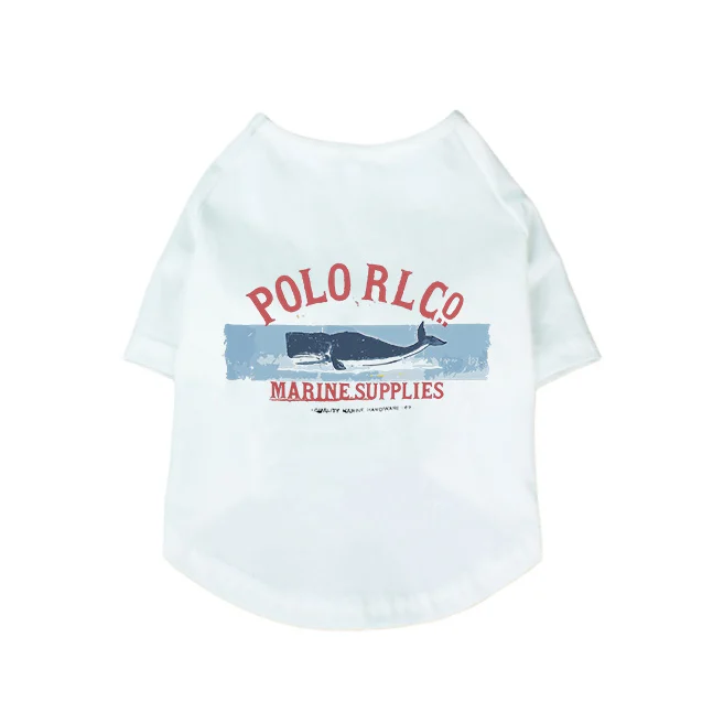 ralph lauren dog t-shirt white back view