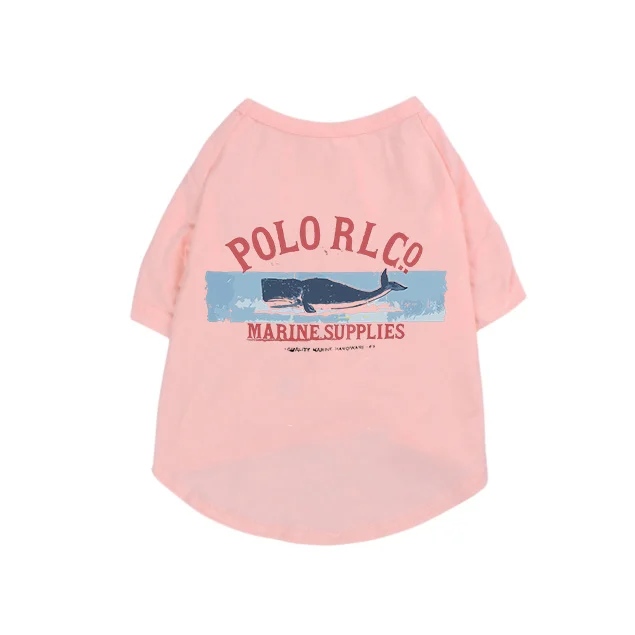 ralph lauren dog t-shirt pink back view