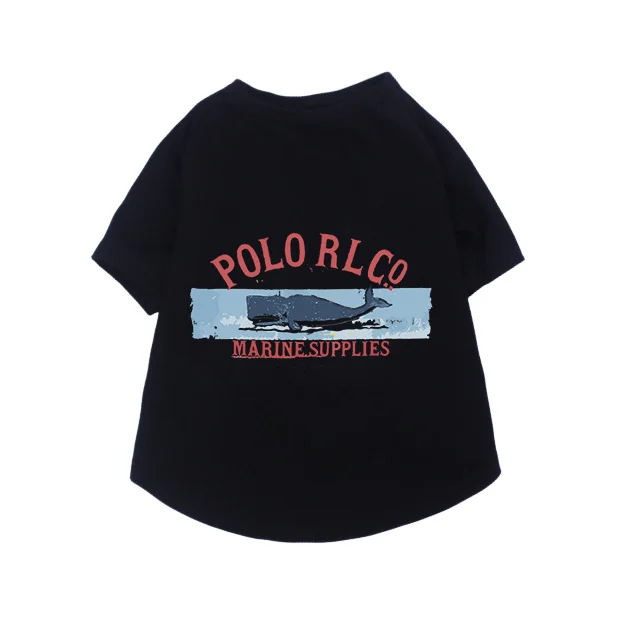 ralph lauren dog t-shirt black back view