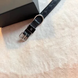 Chewnel Quilted CC Designer Dog Collar and Leash Set
