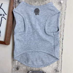 chrome hearts dog tank top gray back view