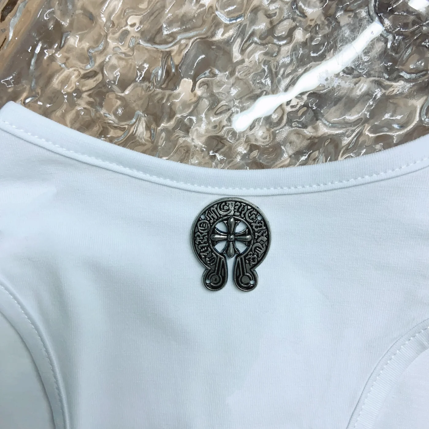 chrome hearts dog tank top white detail