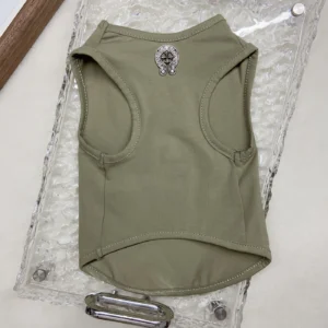 chrome hearts dog tank top charm detail
