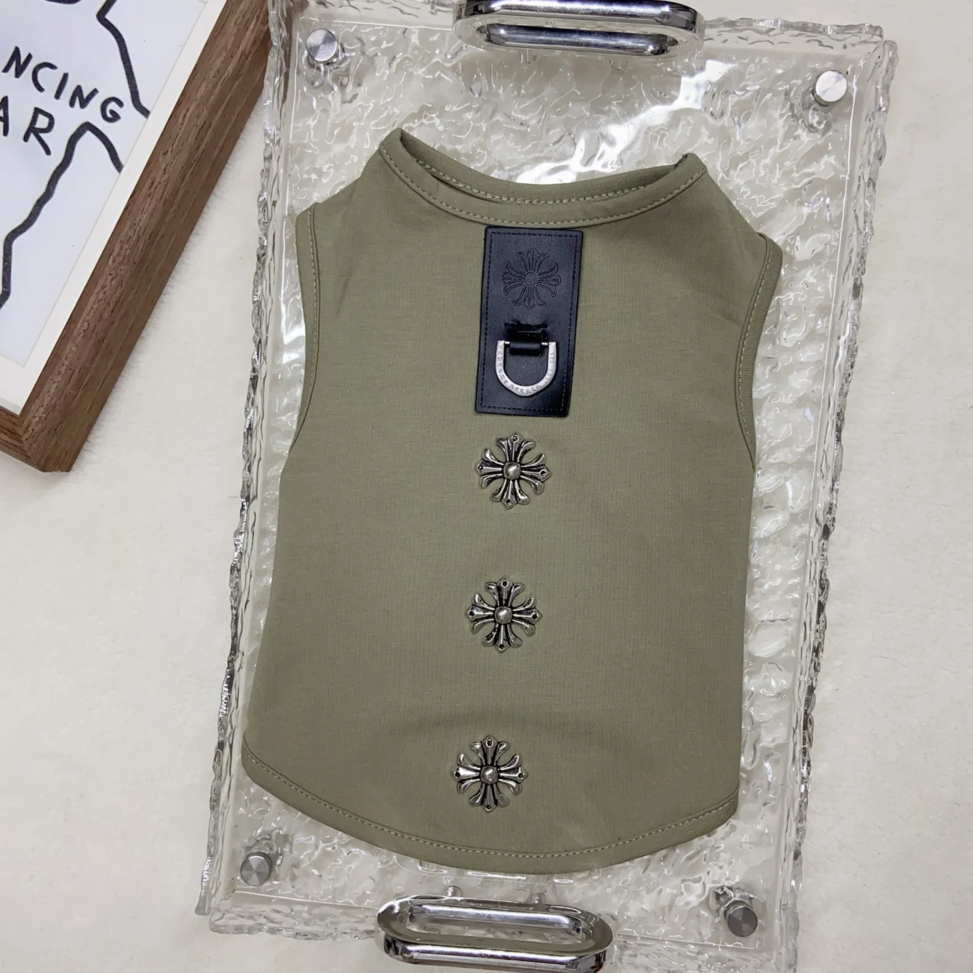 chrome hearts dog tank top styling view