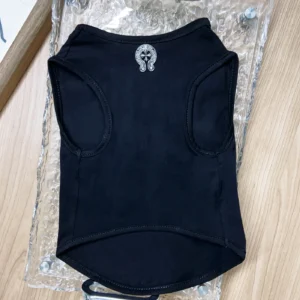 chrome hearts dog tank top black back view