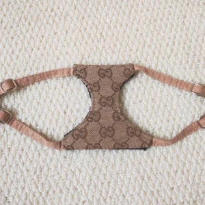 gucci step in dog harness beige monogram