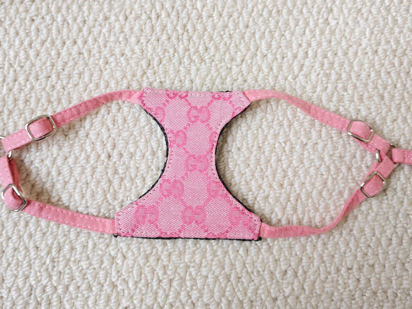 gucci step in dog harness pink monogram