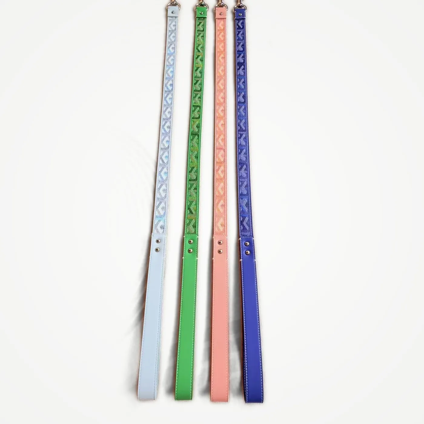 goyard dog leash set multicolored front view
