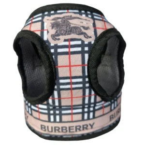 burberry dog harness dress beige front view