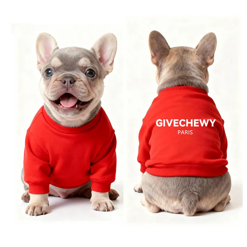 givenchy dog sweatshirt red front and back