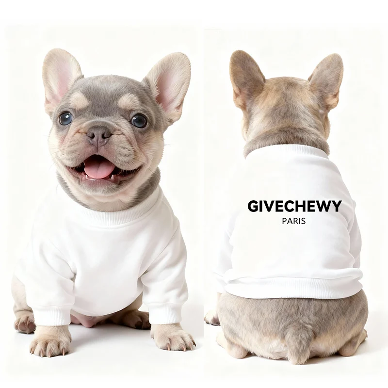 givenchy dog sweatshirt white front and back
