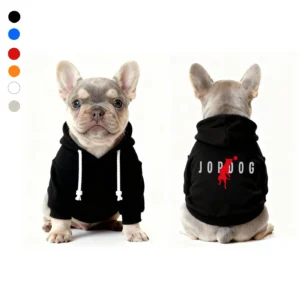air jordan dog hoodie black front and back