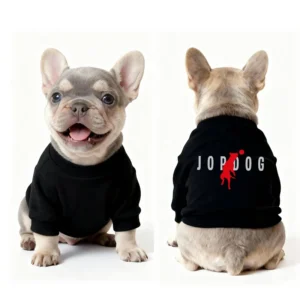 air jordan dog sweatshirt black front and back