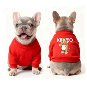kenzo dog sweatshirt red tiger bear back