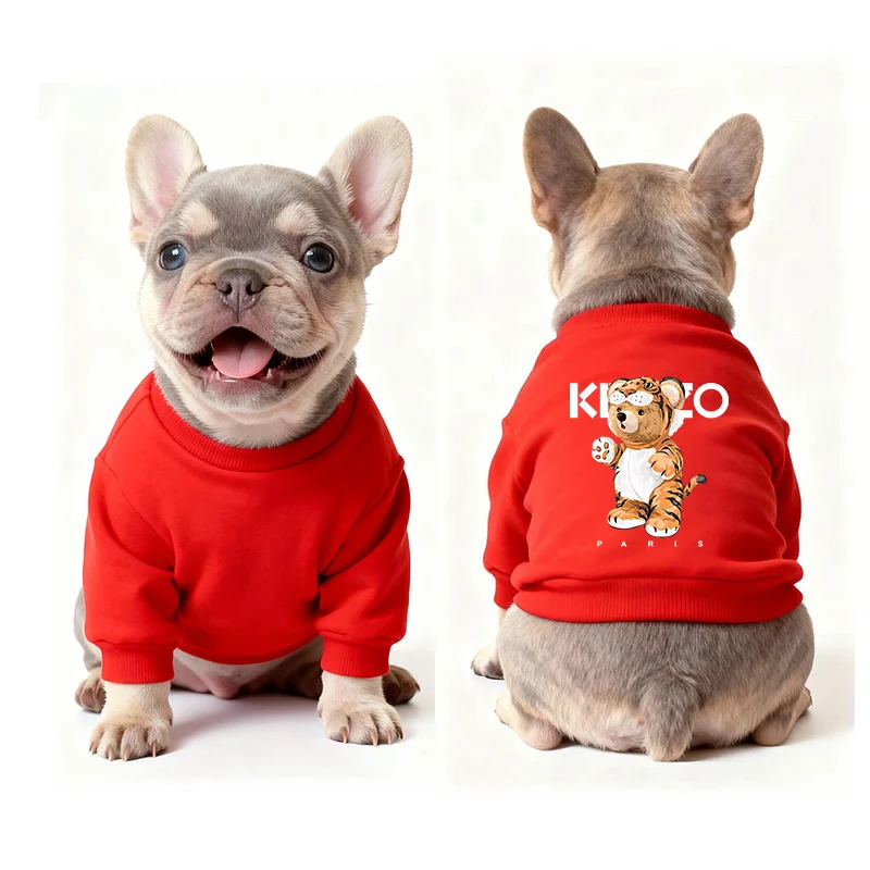 kenzo dog sweatshirt red tiger bear back