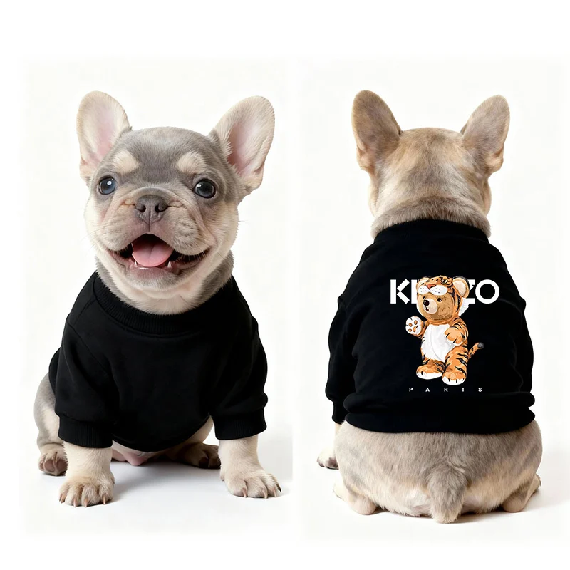 kenzo dog sweatshirt black tiger bear back