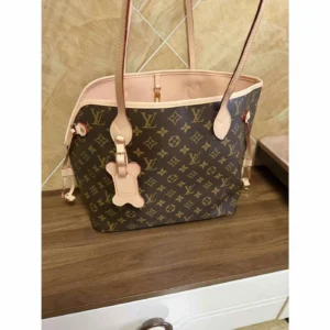 louis vuitton dog carrier tote brown front view