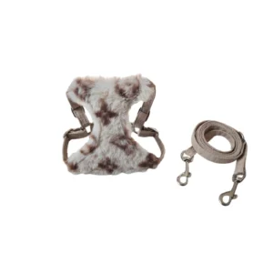 louis vuitton fur dog harness cream front