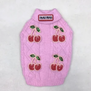 miu miu dog sweater logo patch detail