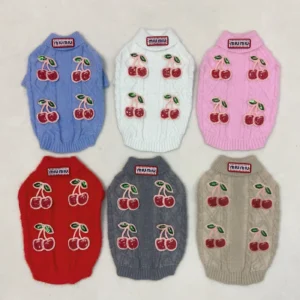 miu miu dog sweater knit texture detail