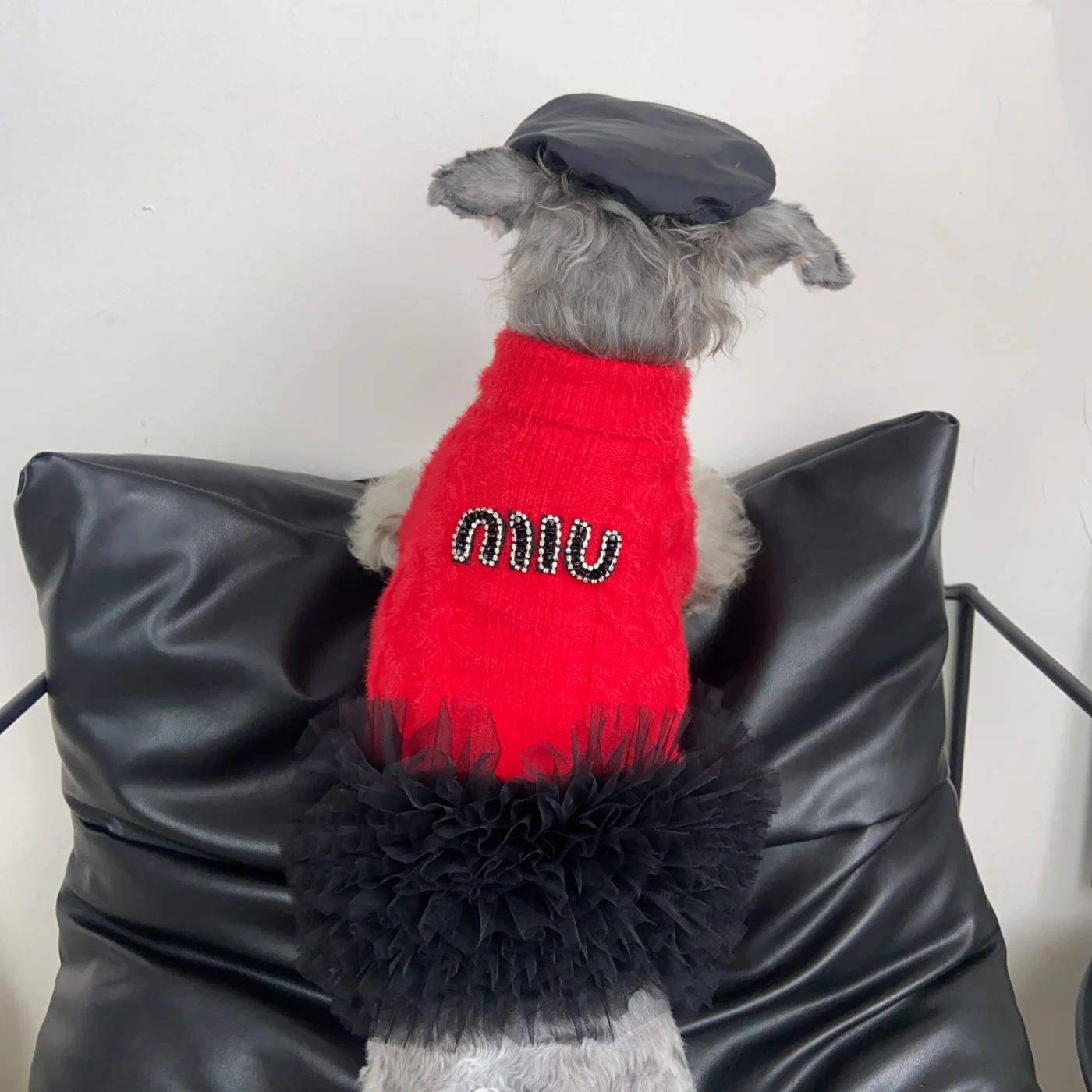 miu miu dog sweater dress side view