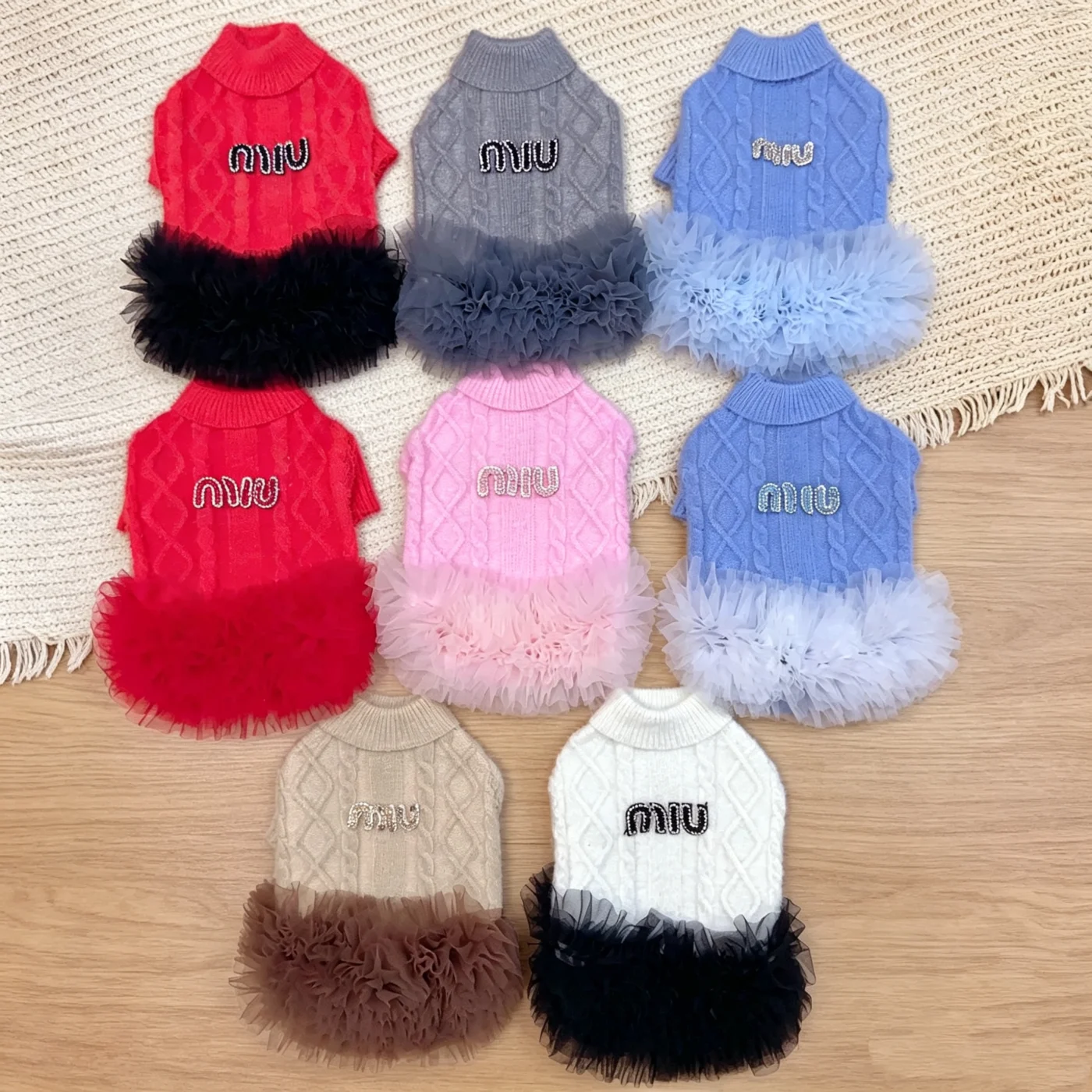 miu miu dog sweater dress full view