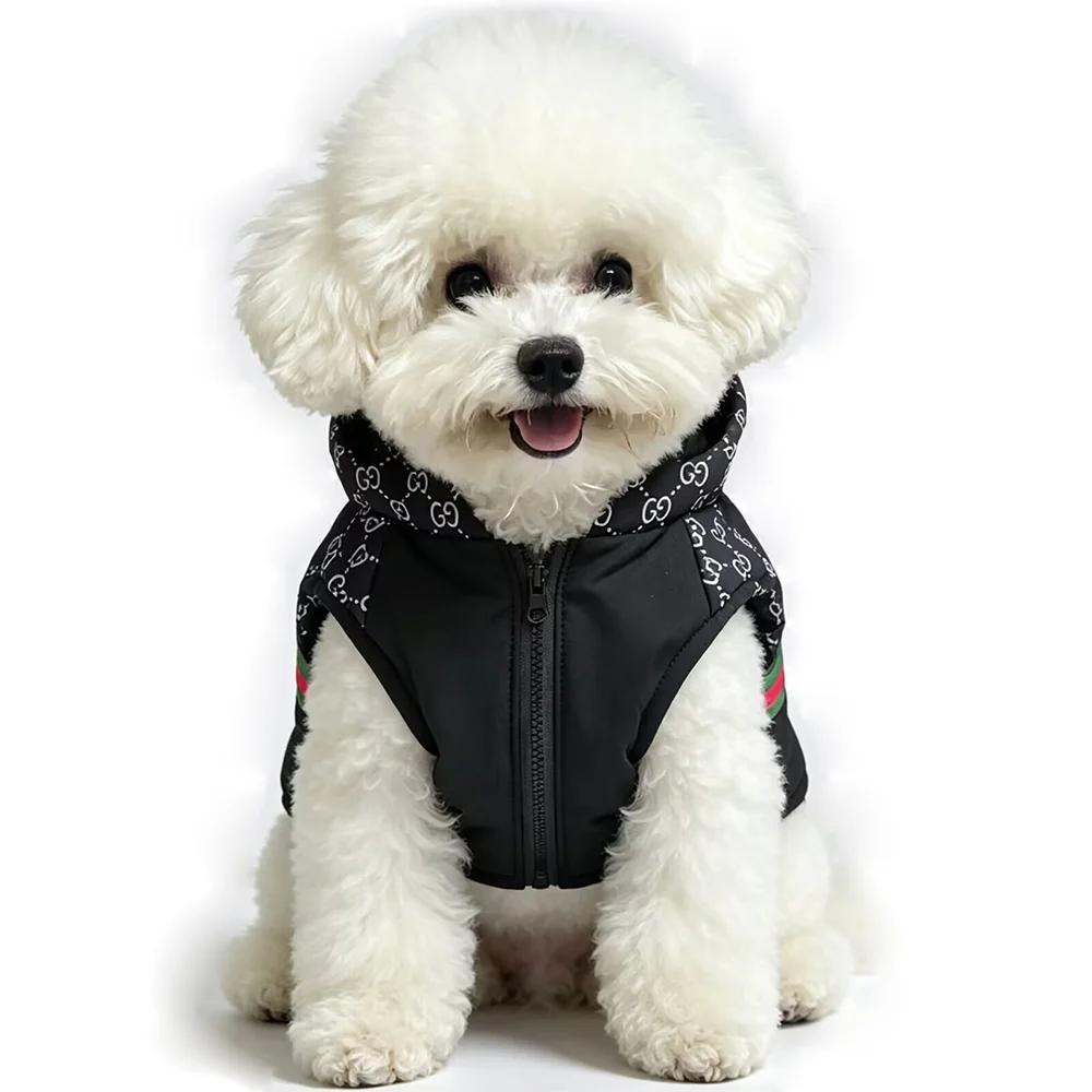 gucci monogram dog vest black worn